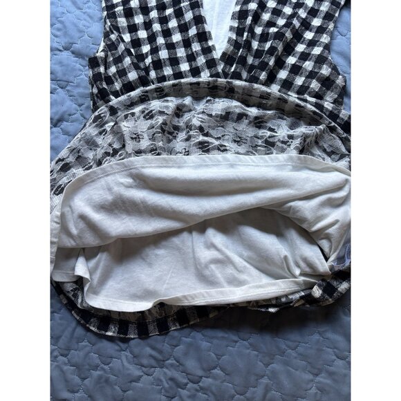 Anthropologie Deletta Delphine Checkered Plaid Smocked Sleeveless Top Size Med - Picture 5 of 9